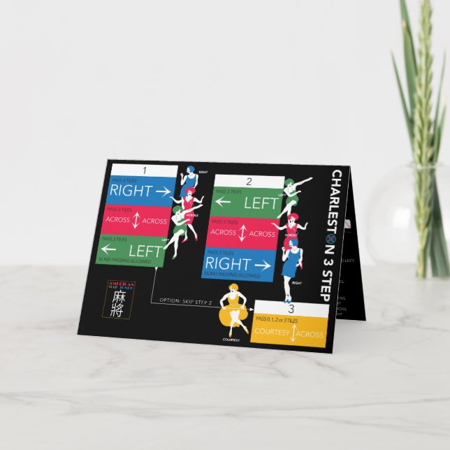 Cartão dobrado Mah Jongg Charleston (Frente)