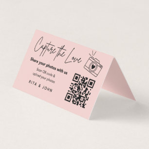 Cartão Dobrado Modern Chic Capture The Love QR cod