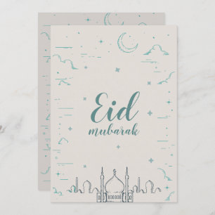Cartão dobrado Mubarak de Eid