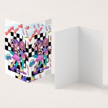 cartão dobrado por garotas de moda simmi