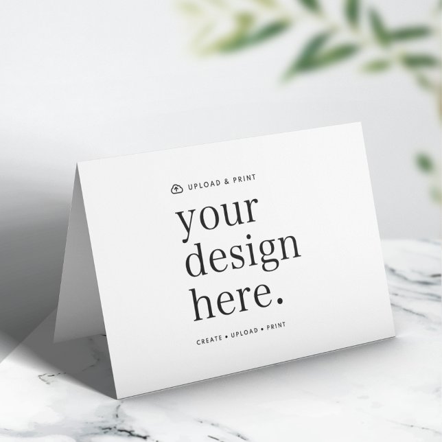 Cartão Dobrado Seu Design Enviado 13" x 18" (Versatile 5x7 folded card template for business, events, weddings, special occasions & more!)