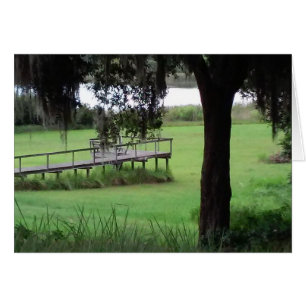 Cartão doca seca do lago