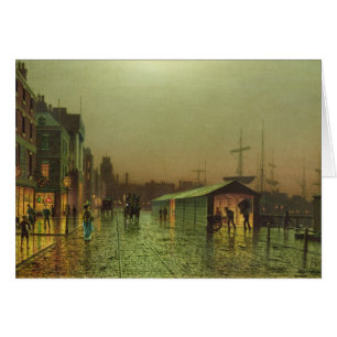 Cartão Docas de John Atkinson Grimshaw Liverpool