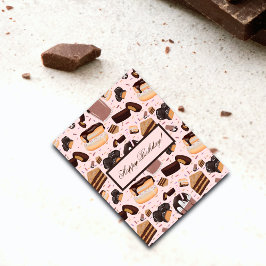 Cartão Doce Ameaça Chocolate Rosquinha Mocha Manteiga de 