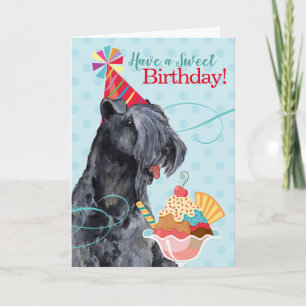 Cartão Doce Aniversário Kerry Blue Terrier