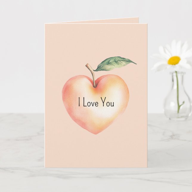 Cartão Doce como um Amor de Coração de Pêssego (Planta pequena)
