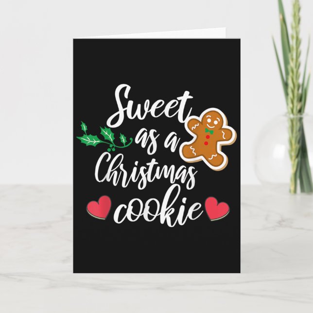 Cartão Doce Como Um Biscoito De Natal - Biscoito, Natal (Frente)