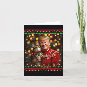 Cartão Doce De Natal Engraçado Para Os Pássaros Gatos