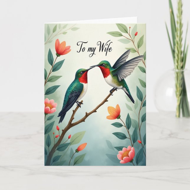 Cartão Doce Dia das Mães Ruby Birds (Frente)