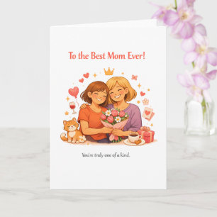 Cartão Doce do Dia das Mães – Para a Melhor Mãe de