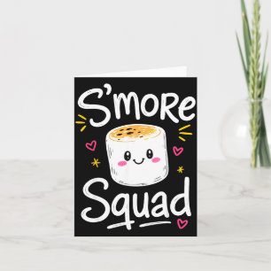 Cartão Doce família de marshmallow s'mores 