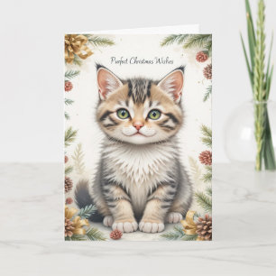 Cartão Doce Floral de Natal em Pastel Fofinho