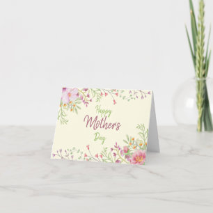 Cartão Doce floral de primavera Dia das Mães
