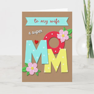 Cartão Doce Floral para Mamãe
