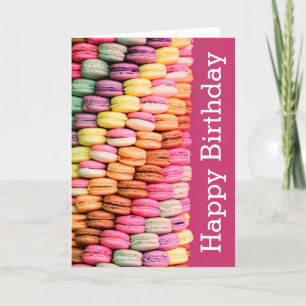 Cartão Doce Macarons Feliz Aniversário