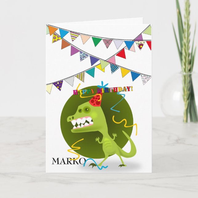 Cartão Doce monstro, doce aniversário (Frente)