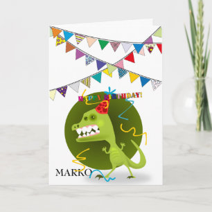 Cartão Doce monstro, doce aniversário