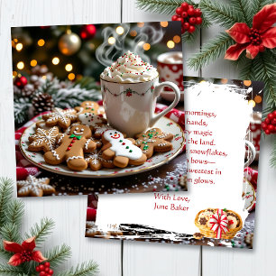 Cartão Doce Natal Personalizado   Café e Biscoitos