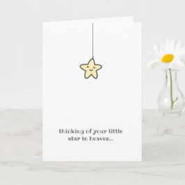 Cartão Doce Pequena Estrela no Céu Perda de Simpatia Infa