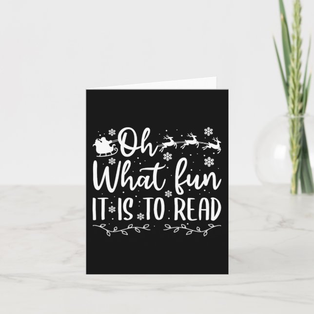 Cartão Docente natal que divertiu uma leitura (Frente)