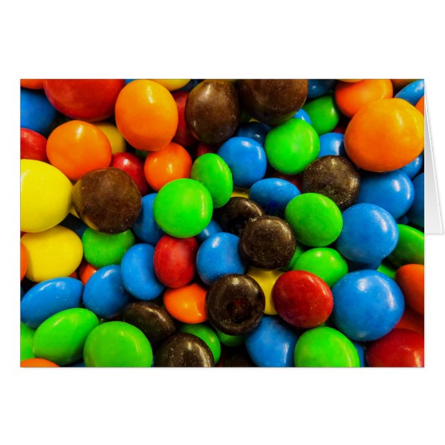 Cartão doces coloridos e doces (Frente Horizontal)