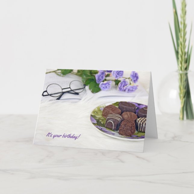 Cartão doces de chocolate na pele (Frente)