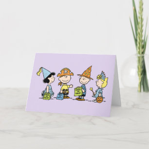 Cartão Doces ou Travessuras de Halloween dos Peanuts