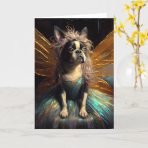Cartão Docinho Boston Terrier Fairy All Occasion Card