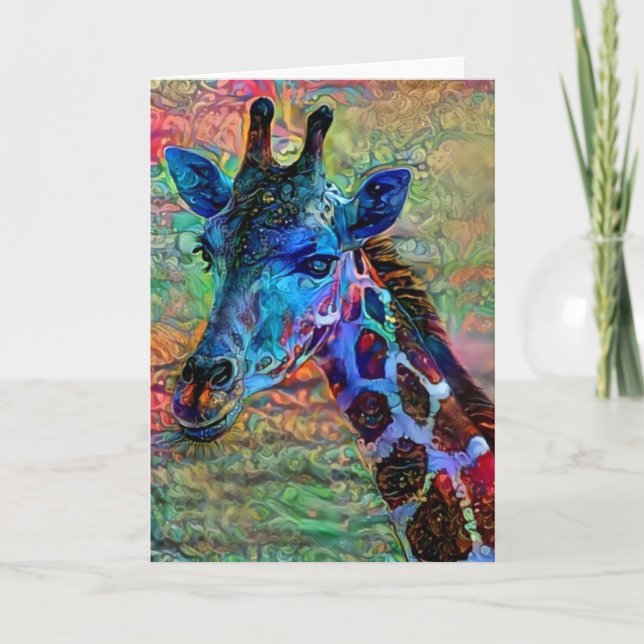 Cartão Docinho Giraffe Face Artsy Note Card (Frente)