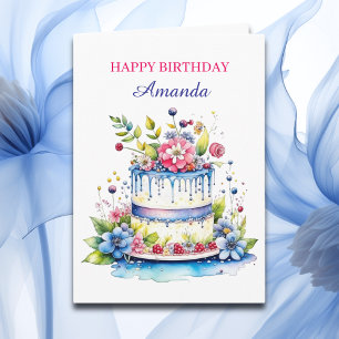 Cartão Docinho Sentimental Personalizado Aniversário para