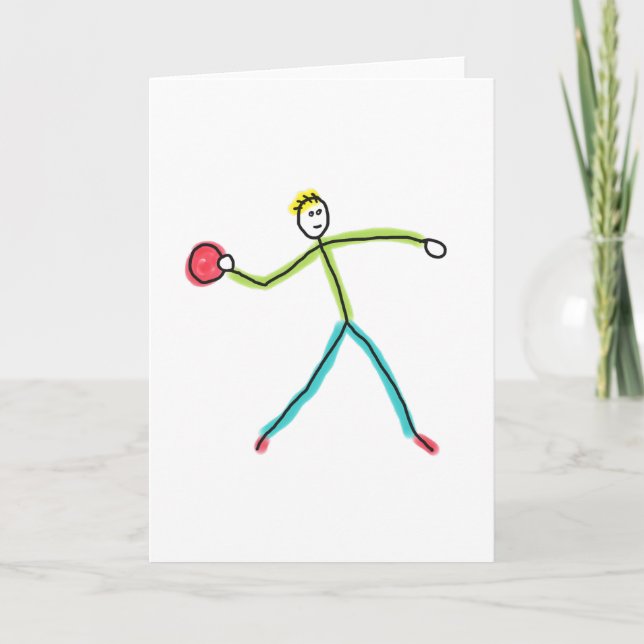 Cartão Dodgeball Stickman (Frente)