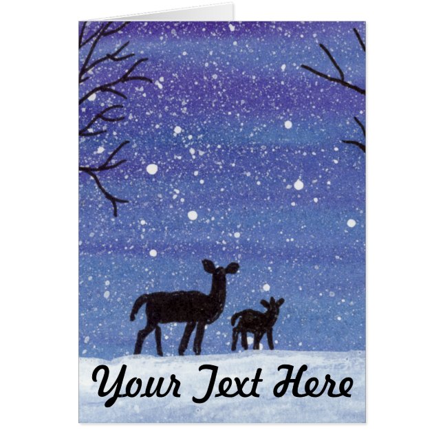 Cartão Doe e Fawn (Frente)