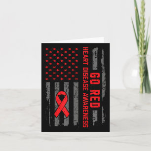 Cartão Doença cardíaca Bandeira Americana É Doença do Cor
