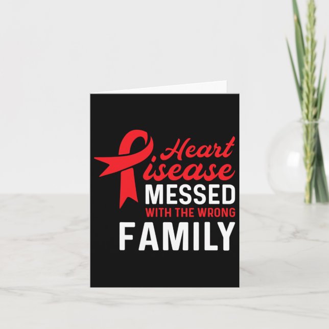 Cartão Doença cardíaca Família Errada - Consciência de Ch (Frente)