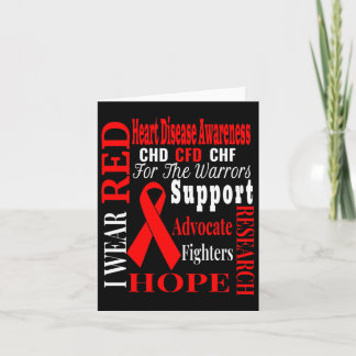 Cartão Doença cardíaca Sensibilização para o Chd Roupa