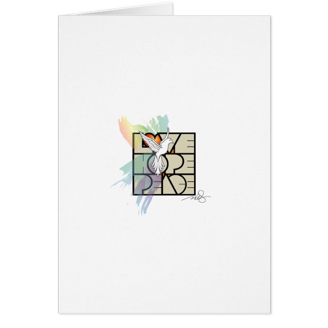 Cartão Doença da Paz de Amor Esperança (Frente)