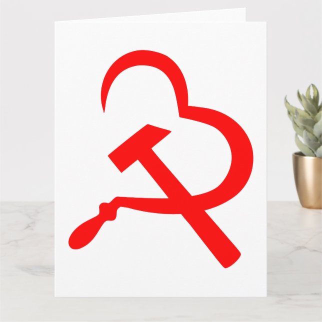 Cartão Doença E Martelo, Coração, Amor, Comunismo (Planta pequena)