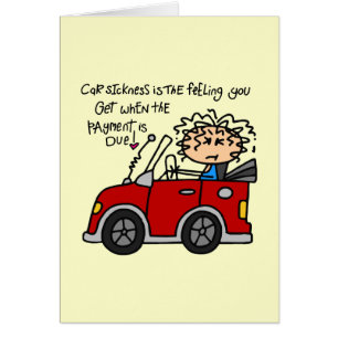 Cartão Doença Humorística Do Carro