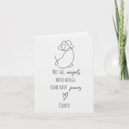 Cartão Dog Bereavement Sympathy Card with Dog Name