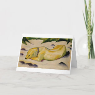 Cartão Dog Lying in the Snow - Franz Marc