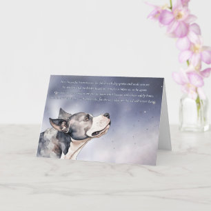 Cartão Dog Memorial Sympathences Condolences Pitbull Loss