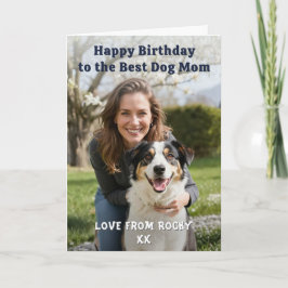Cartão Dog Mom Personalized Pet Photo Happy Birthday
