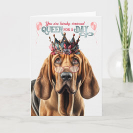 Cartão Dog Queen para o dia feliz aniversário