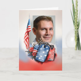 Cartão Dog tags de Dia Personalizáveis de Veteranos