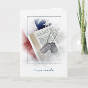 Cartão Dog tags Militares sobre Simpatia Psalm 23