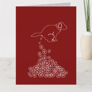 Cartão dogecoinas de fazer de cão embrulhando papel meio 