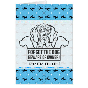 Cartão Doggen Karte beschriftet