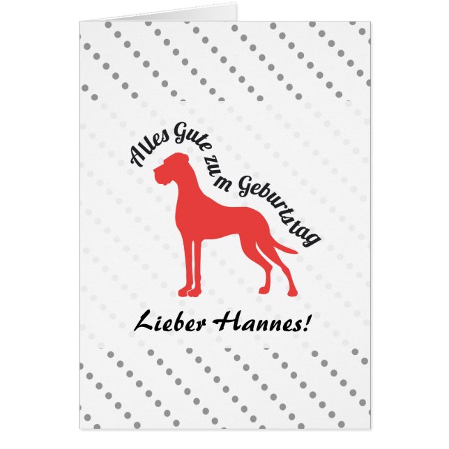 Cartão Doggen personalizado (Frente)