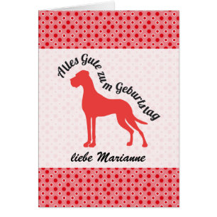 Cartão Doggenkarte beschriftet