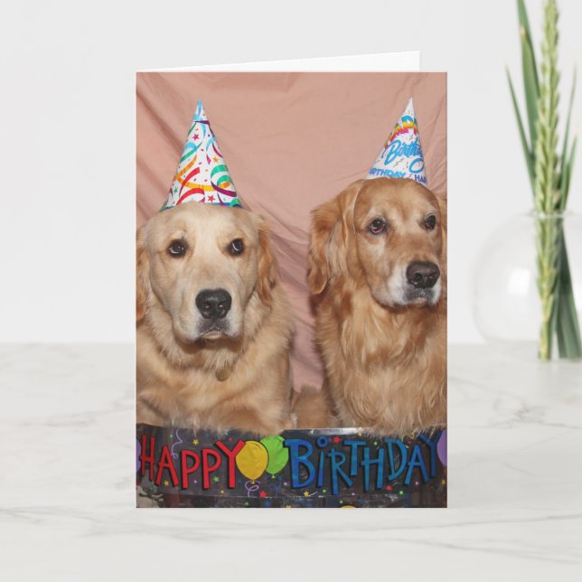 Cartão Doggone feliz aniversario (Frente)